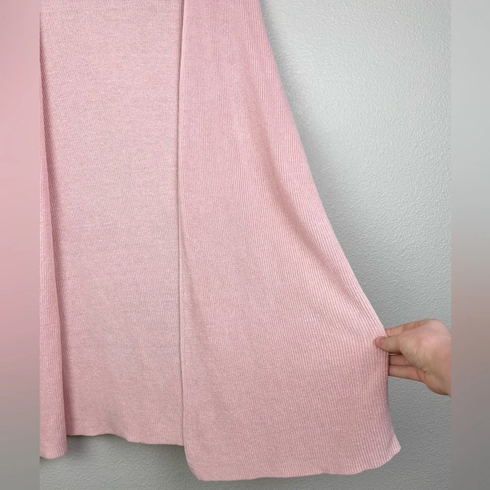 Eileen Fisher Women's Medium Open Front Cardigan Organic Linen Cotton Blush Pink - Picture 9 of 16